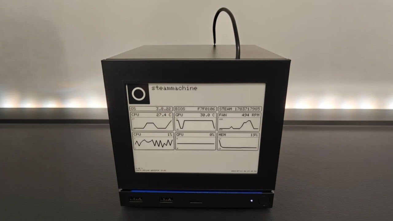 Featured image EInk Steam Machine Faceplate Build Redditors Screen Refresh Fail