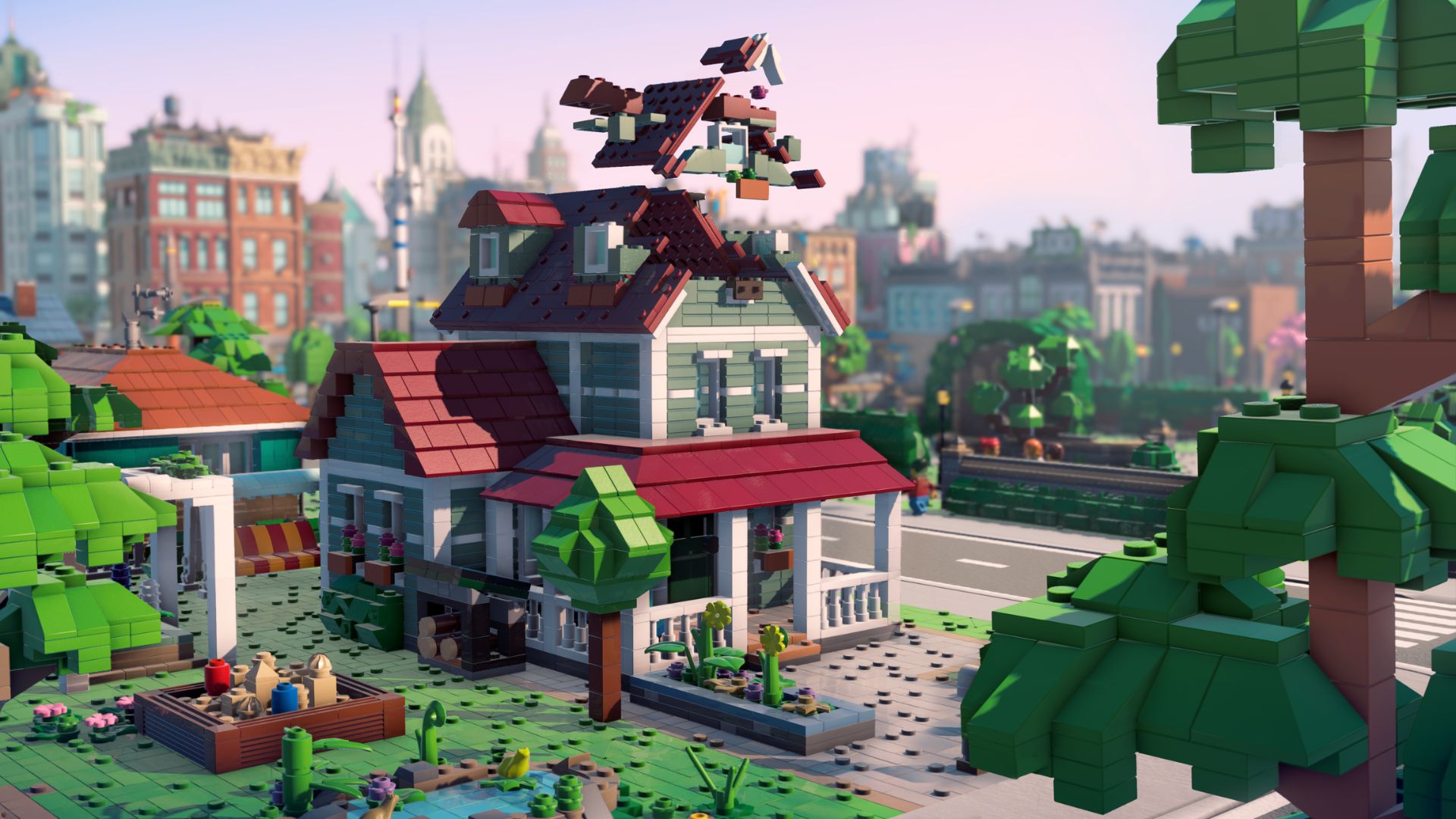 Featured image Cozy city building in Lego Skylines