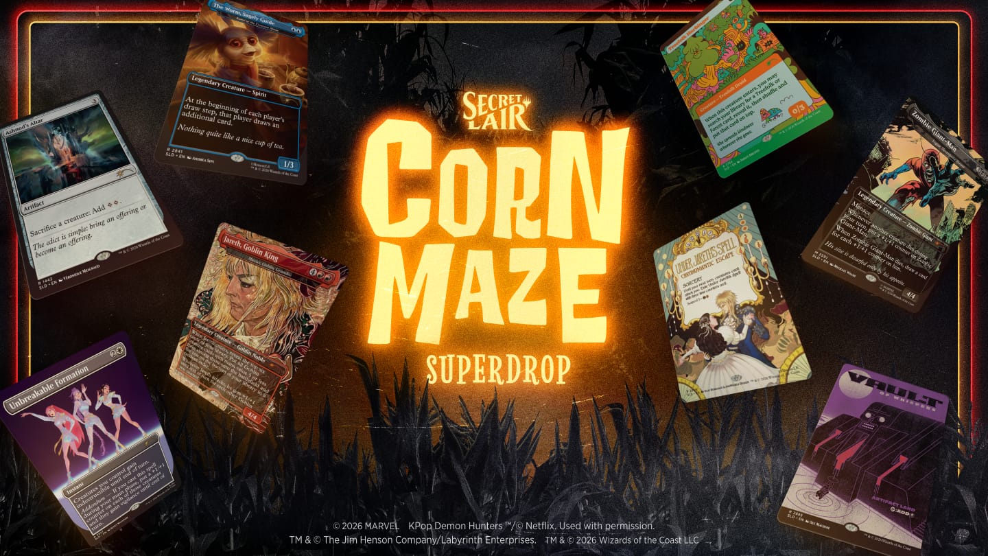 Featured image MTG Corn Maze Superdrop brings Henson KPop and Marvel Zombies to Magic