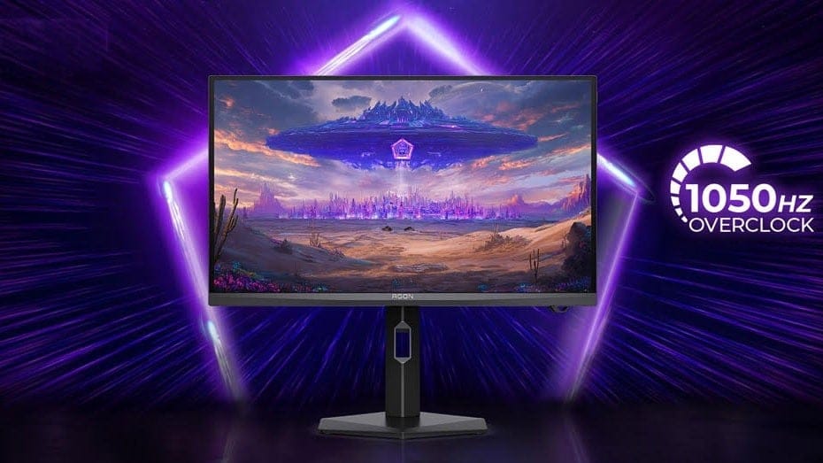 Featured image AOC 1050Hz Monitor with Oxide Panel Arrives in 2027